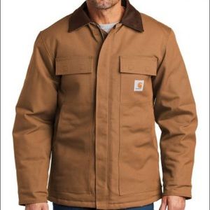 NWOT Carhartt C003 Loose Fit Firm Duck Insulated Traditional Coat, Brown, Medium